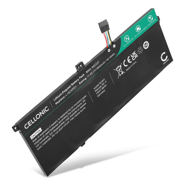 Battery for Lenovo ThinkPad T14s, X390, X13 Gen 1,Gen 2, Gen 3, Gen 4, X395, TP00106A, L18M6PD2 11.4V 3900mAh from CELLONIC