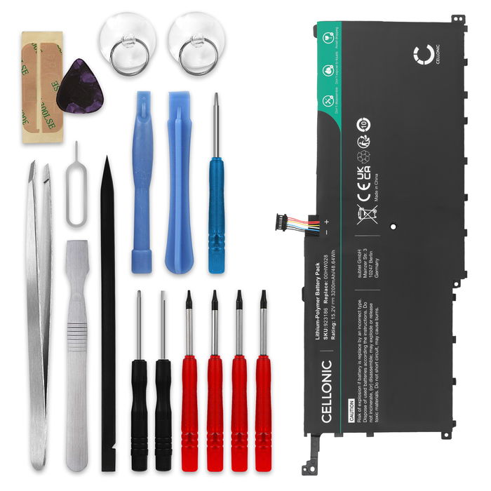 Lenovo ThinkPad X1 Yoga Gen 3 Batterie 15.2V 3200mAh + kit d'outils de subtel