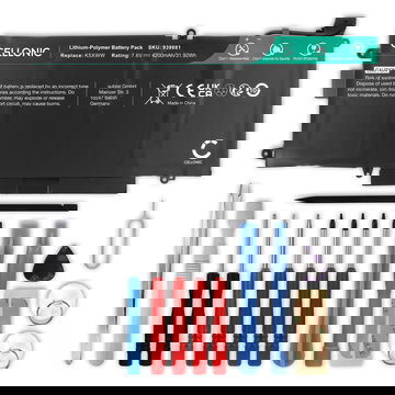 Battery for kompatibel mit Dell Latitude 7389, 12, K5XWW 7.6V 4200mAh + Tool-kit from CELLONIC