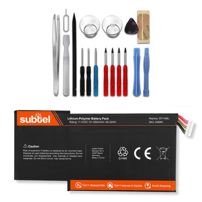 Batterie pour GS63VR 7RF Stealth Pro, GS63VR-7RE, GS63VR-7RG, GS63VR 7RD-092NL Stealth, GS73VR 7RF Stealth Pro, BTY-M6J 11.4V 5700mAh + kit d'outils de subtel