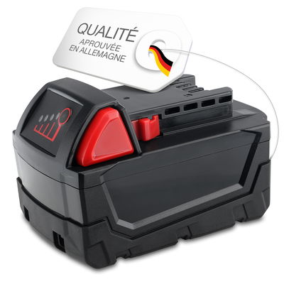 Batterie pour Milwaukee M18, M18 FQID, M18 FSG, M18 RC, M18 HCCT, M18 JSR, M18 ONEIWF12, M18 SAL, M18 HKP (M18 B5, C 18 B, M18 B2, M18XC, 48111815) 18V Li Ion 4000mAh de CELLONIC