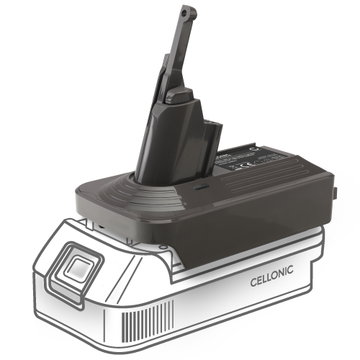 Adaptateur batterie Makita 18V vers Dyson V7 et Dyson V8 - Convertisseur batterie pour aspirateurs de CELLONIC