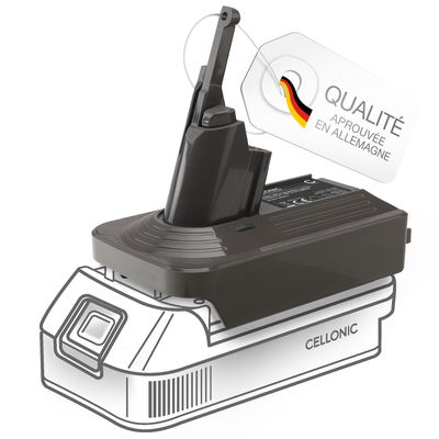 Adaptateur batterie Makita 18V vers Dyson V7 et Dyson V8 - Convertisseur batterie pour aspirateurs de CELLONIC