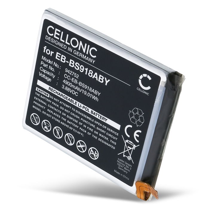 Samsung Galaxy S23 Ultra Batterie 4900mAh de Cellonic