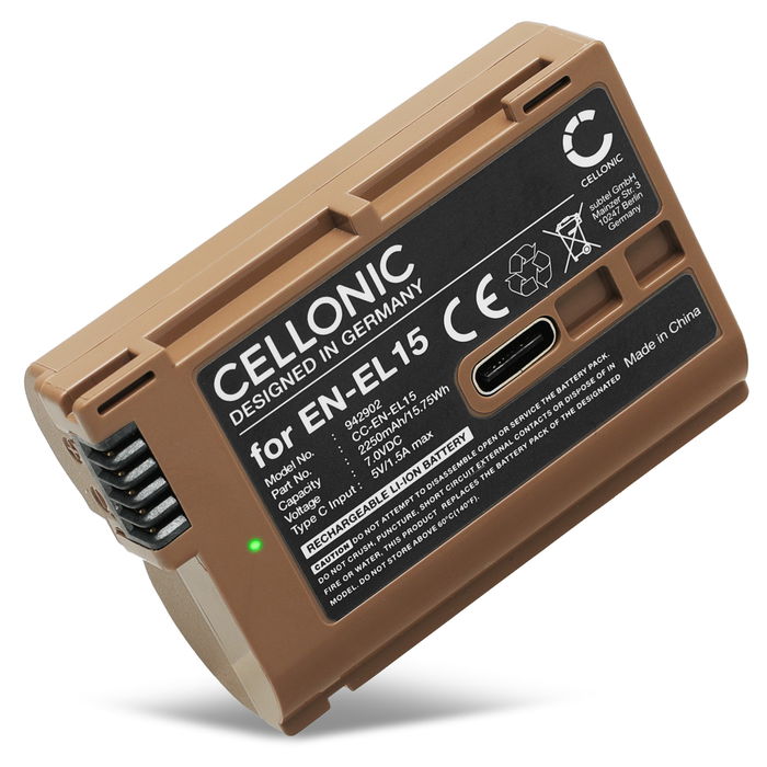 Nikon EN-EL15c Batterie 2250mAh de Cellonic