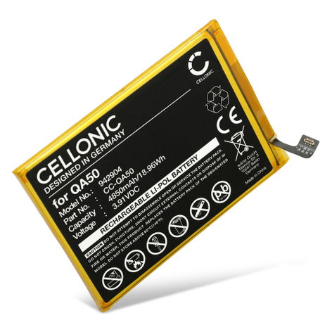 Batterie pour téléphones portables Motorola Moto G24 Power 4G, 4G 2024; XT2425 QA50 (4850mAh, 3.91V) de CELLONIC