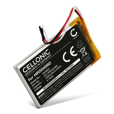 Batterie pour GPS Navitel MS700; Serioux UPQ700; URBAN PILOT UPQ700 HR504080 (1500mAh, 3.7V) de CELLONIC