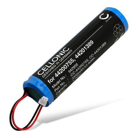 Batterie pour GPS Mares ICON HD, Genius; Genius Air 44200755, 44201389 (3350mAh, 3.7V) de CELLONIC