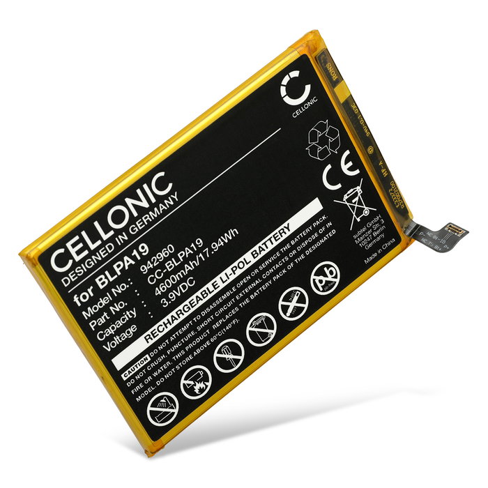 Batterie pourOppo A38 4G, A79 5G, A58 4G, CPH2577, BLPA19  - 4600mAh 3,9V  de CELLONIC