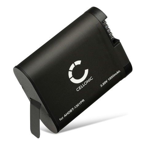 Batterie pour Appareils Photo GoPro Hero 13 AHDBT-1301PR (1900mAh, 3.89V) de CELLONIC