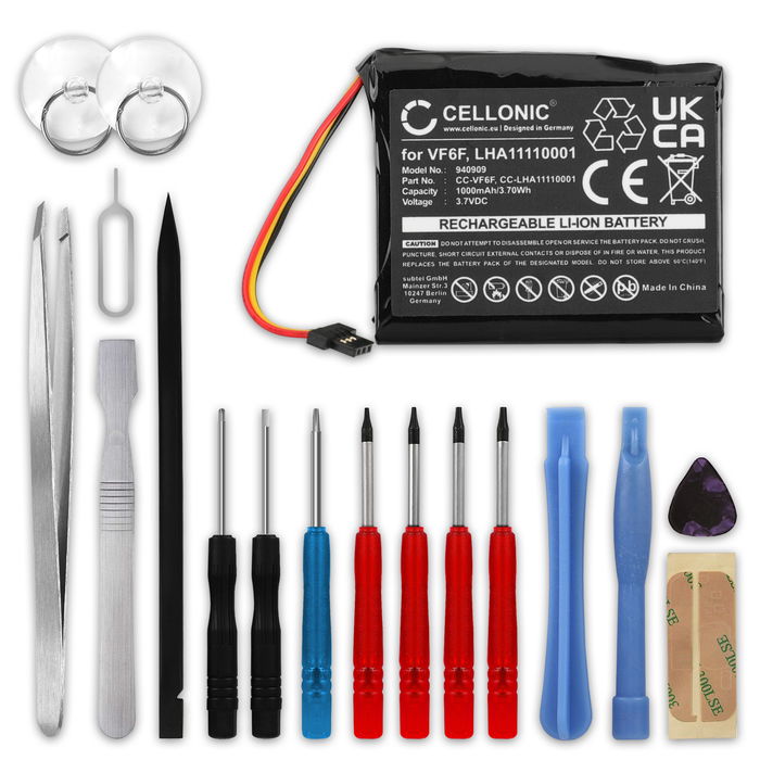 TomTom Start 52 Batterie + kit d'outils 17pcs 1000mAh de Cellonic