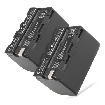 2x Batterie pour Sony DCR-PC1 DCR-PC2 DCR-PC3 DCR-PC4 DCR-PC5 DCR-TRV1VE / NP-FS11 NP-FS21 NP-FS31 NP-F10, -F20, NP-FS21, -FS33 (2800mAh, 3.7V) de CELLONIC