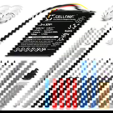 Batterie pour TomTom Via 130 Via LIVE 120 Via 125 Via 120 700mAh + kit d'outils 17pcs de subtel