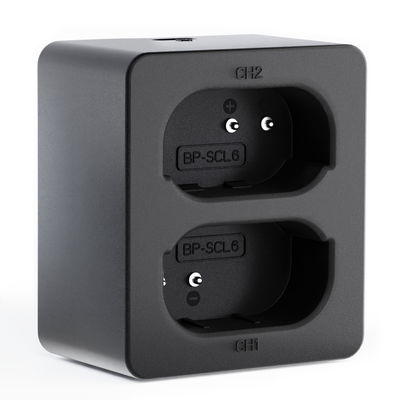Chargeur double USB (LC-SCL6) pour Leica Q2, Q3, BP-SCL6 + 1m + Câble USB de CELLONIC