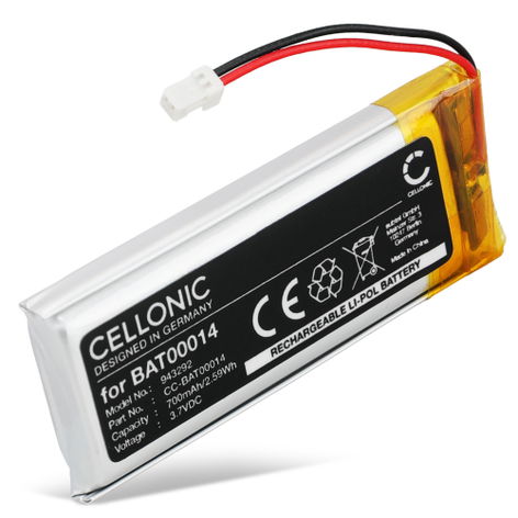 Batterie pour Casques et Écouteurs Cardo Packtalk Edge, Pro, Neo, Custom, EdgePhones BAT00014 (700mAh, 3.7V) de CELLONIC