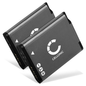 2x Batterie pour Pentax WG-1000 D-LI96 (890mAh, 3.7V) de CELLONIC