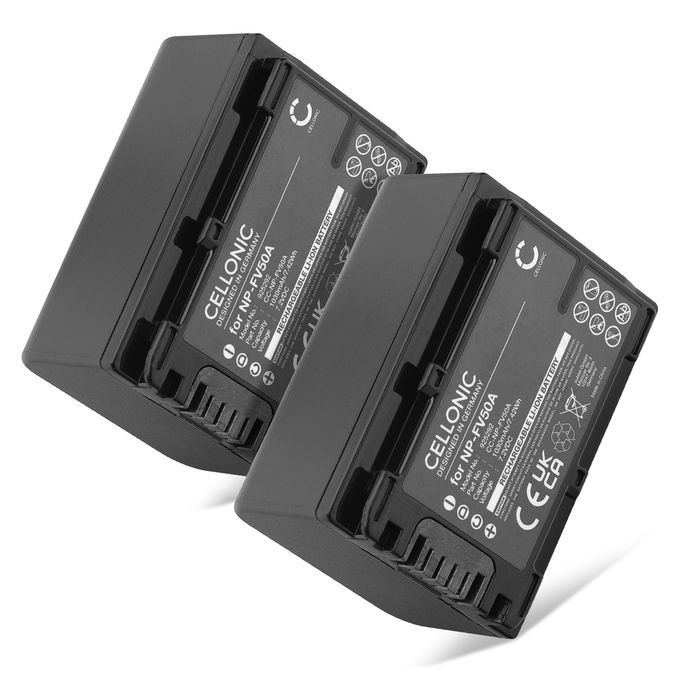 2x Sony NP-FV100A Batterie 1030mAh de Cellonic