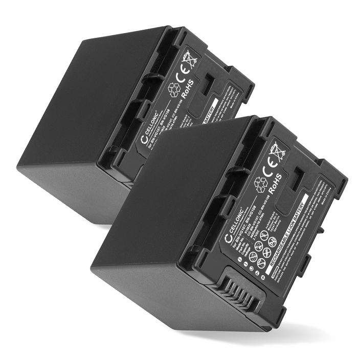 2x Battery for JVC GZ-HM650 GZ-MG750 GZ-MS110 GZ-MS210 GZ-MS215 GZ-MS216 BN-VG107 -VG108 -VG114 -VG121 (4450mAh, 3.7V) from CELLONIC