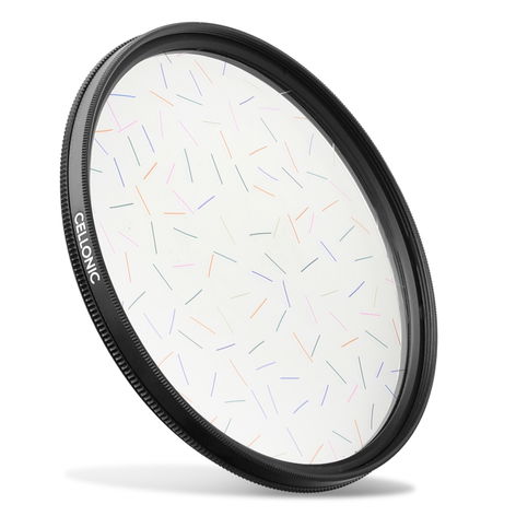 Ø 67mm Rainbow Starlight Brushed Filter for Camera Lenses – Glass + Metal from CELLONIC – Canon PowerShot SX540; EF 24-85mm f/3.5-4.5 USM