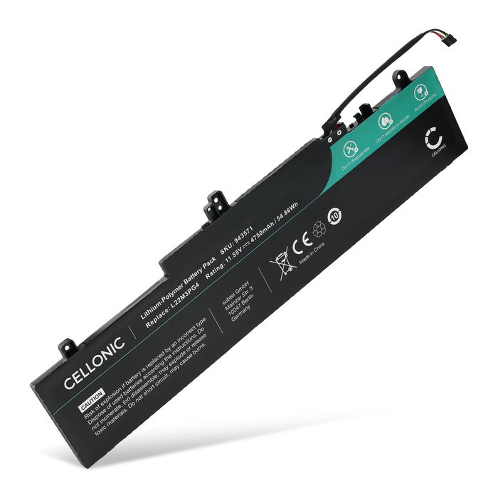 Batterie Lenovo ThinkPad E16 Gen 2, E14 Gen 6, E16 Gen 1, E14 Gen 5 L22M3PG4 (4750mAh, 11.55V) de CELLONIC