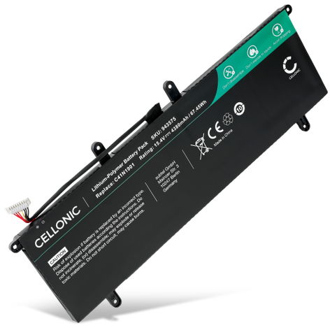 Battery for ASUS UX481F; UX481FL; Zenbook Duo UX481F, UX481FL C41N1901 (4380mAh, 15.4V) from CELLONIC