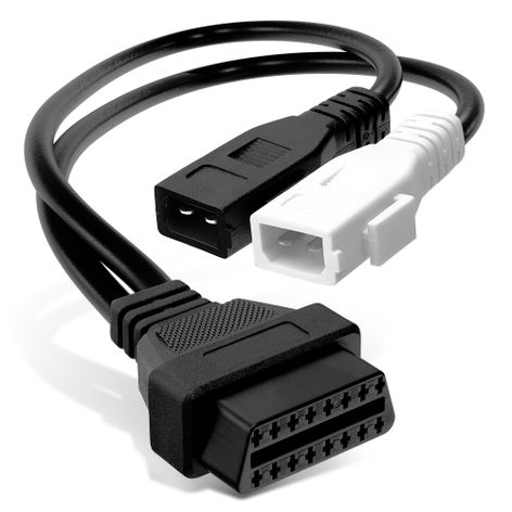 VAG 2×2-pin (2+2) to OBD-II 16-pin (F) OBD2 Adapter Cable for Audi A3; A4; A6; A2; A8; Volkswagen Passat B5, B4 – 30cm Diagnostic Lead from CELLONIC