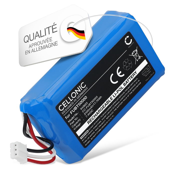 Batterie Abus FUAA50000, FUAA50010, FUAA50100 FUAA50000, FUAA50010 (2400mAh, 3.0V) de CELLONIC