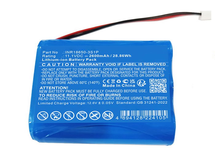 Batterie Capillus 272 INR18650-3S1P (2600mAh, 11.1V) de CELLONIC