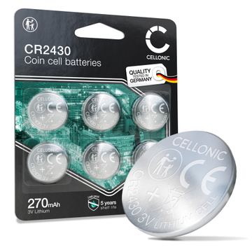 6x piles Pile bouton CR2430 (3V, 270mAh) de CELLONIC