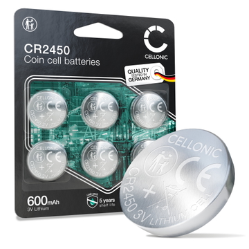 6x piles Pile bouton CR2450 (3V, 600mAh) de CELLONIC
