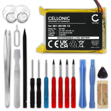 1x Batterie Garmin Venu 2, Fenix 7S, 361-00139-10 (210mAh, 3.7V) + kit d'outils de CELLONIC