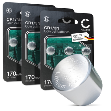 15x piles Pile bouton CR1/3N (3V, 170mAh) de CELLONIC