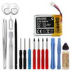 Batterie Garmin Fenix 5S, Fenix 5S Plus 361-00096-00 (150mAh, 3.7V) + kit d'outils de CELLONIC