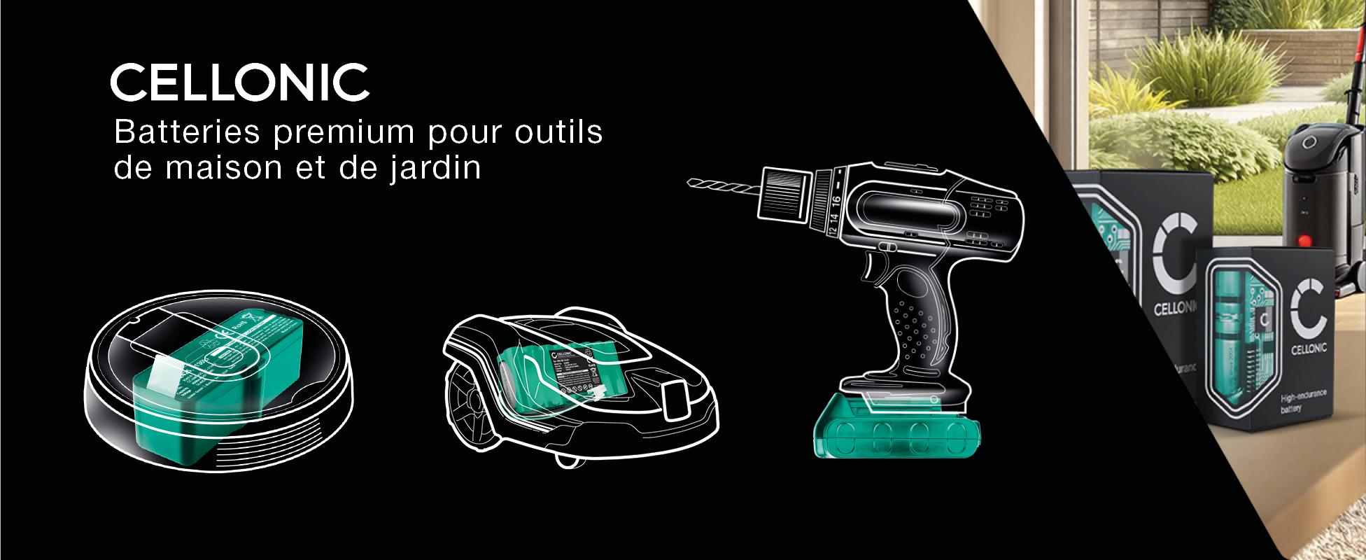 Tecmana Batterie 18,5V 4000 MAh Pour Gardena Sileno & Husqvarna Automower – Longue Autonomie